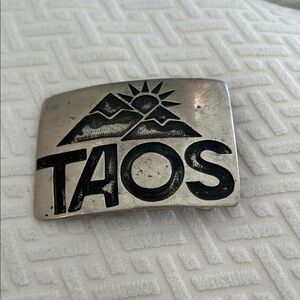 Silver Taos Belt Buckle